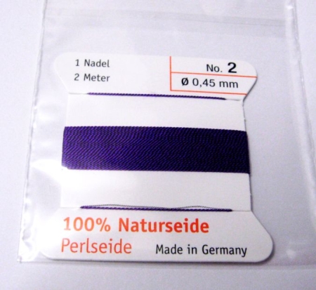 Perlseide (No 2) Dunkelblau aus reiner Naturseide 0,45